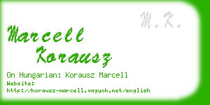 marcell korausz business card